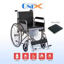 Xe lăn bô bánh căm OneX MS-608F (bô tròn nệm rời)